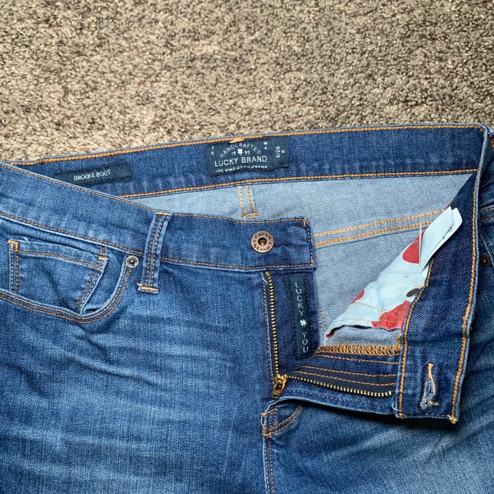 Lucky Brand Brooke Boot Jeans Womens 6/28 Medium Wash Blue Mid Rise Bootcut - Picture 7 of 12